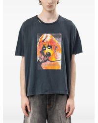 Marking Distance - Graphic-Print Distressed T-Shirt - Lyst