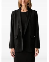 Fracomina - Blazer À Col Châle Et Poche À Rabat - Lyst