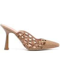 Alberta Ferretti - Crystal-Embellished Mules - Lyst