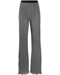 Alberta Ferretti - Lurex Knit Flared Trousers - Lyst