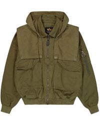 Alpha Industries - Cwu-45/P D-Tec Hooded Bomber Jacket - Lyst