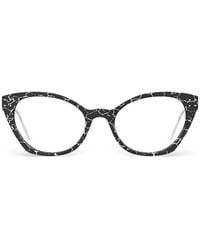 Moschino - Marble-Effect Cat-Eye Frame Glasses - Lyst