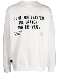Izzue - Slogan-embroidered Crew-neck Sweatshirt - Lyst
