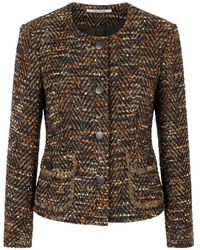 Tagliatore - Kerry Bouclé-Knit Chevron-Pattern Jacket - Lyst