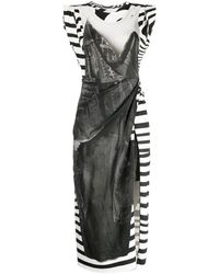 JNBY - Robe mi-longue sans manches à imprimé graphique - Lyst