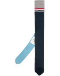 Thom Browne - Stripe-detail Knitted Silk Tie - Lyst