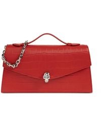 McQueen - Skull Croc-Effect Tote Bag - Lyst