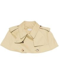 Burberry - Collared Buttoned Cropped Jacket - Lyst