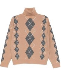 retroféte - Alberte Embellished Argyle-Pattern Sweater - Lyst