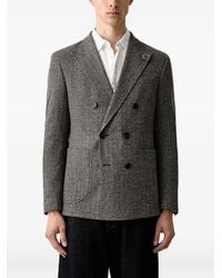 Joop! - Herringbone Double-Breasted Blazer - Lyst