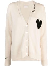 Zadig & Voltaire - Mirka Heart-embroidered Cashmere Cardigan - Lyst