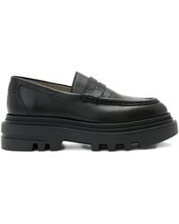 AllSaints - Lug-Sole Penny Loafers - Lyst