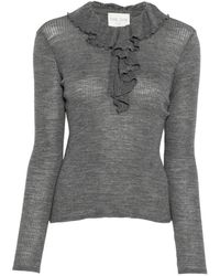 forte_forte - T-Shirt Côtelé À Volants - Lyst