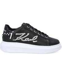 KARL LAGERFELD - Kapri Signia Lace-Up Sneakers - Lyst