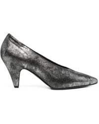 Roberto Del Carlo - Crackle-Effect Pointed-Toe Pumps - Lyst