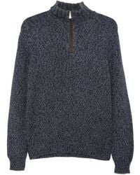 Fedeli - Langärmeliger Pullover Mit Viertelreißverschluss - Lyst