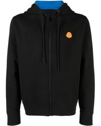 Moncler - Logo-patch Zip-up Hoodie - Lyst