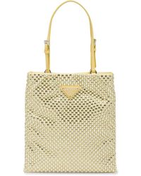Prada - Crystal-embellished Satin Handbag - Lyst