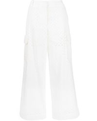Zimmermann - Matchmaker Anglaise Cotton Trousers - Lyst