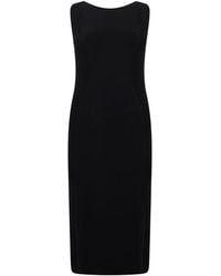 Alberta Ferretti - Ribbed-Knit Open-Back Midi Dress - Lyst