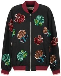 Marni - Sequin Flower Bomber Jacket - Lyst