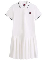 Tommy Hilfiger - Pleated-Skirt Polo Mini Dress - Lyst