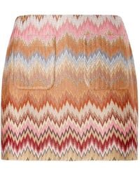 Missoni - ジグザグパターン ミニスカート - Lyst