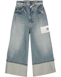 Maison Mihara Yasuhiro - Jeans Rolled-up a gamba ampia - Lyst