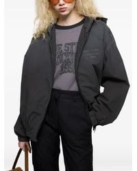 Acne Studios - Logo-Print Zip-Up Hoodie - Lyst