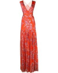 alexis joya plissé maxi dress