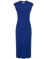 Jil Sander - Cut-Out Sleeveless Midi Dress - Lyst