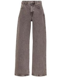 Calvin Klein - Logo-Patch Wide-Leg Jeans - Lyst