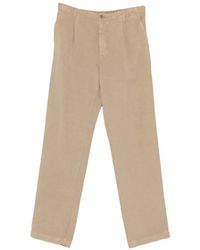 120% Lino - Plooibroek Met Ceintuur - Lyst