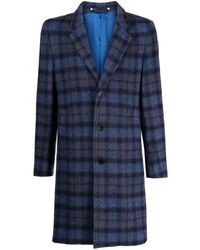 PS by Paul Smith - Check-print Single-breasted Coat - Lyst