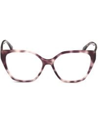 Max Mara Eyewear - Tortoiseshell-Effect Cat-Eye Glasses - Lyst