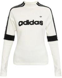 adidas - Logo-detail Long-sleeve T-shirt - Lyst
