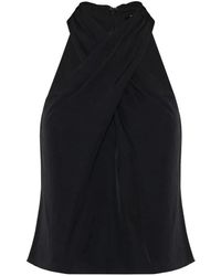 Theory - Crossover-Strap Halterneck Top - Lyst