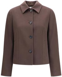 Lardini - Button-Fastening Collared Jacket - Lyst