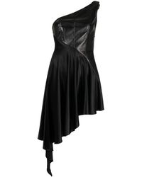 Matériel - One-shoulder Faux-leather Dress - Lyst