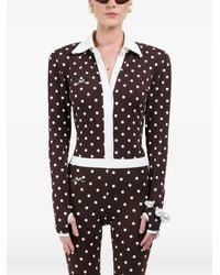 ROWEN ROSE - Polka-Dots Long-Sleeves Polo - Lyst