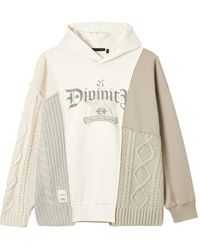 FIVE CM - Cable-Knit Patchwork Hoodie - Lyst