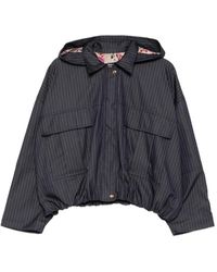 BLAKLACE - Giacca Gessata Con Cappuccio - Lyst
