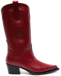 SCAROSSO - Dolly Leather Boots - Lyst