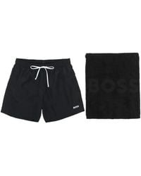 BOSS - Logo-Print Swim Shorts Set - Lyst