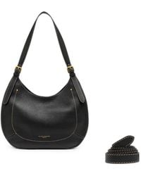 Gianni Chiarini - Sac Porté Épaule Gabry En Cuir Grainé À Surpiqûres Contrastantes - Lyst