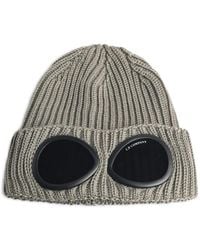 C.P. Company - Goggle Ribbed-Knit Beanie Hat - Lyst