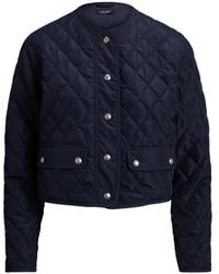 Ralph Lauren - Quilted Button-Fastening Jacket - Lyst