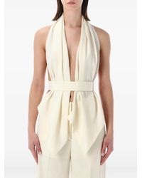 Alberta Ferretti - Haut Ceinturé À Dos Nu - Lyst