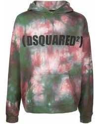 DSquared² - Tie-Dye Logo-Print Hoodie - Lyst