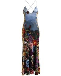 Alice + Olivia - Milta Floral-Print Maxi Dress - Lyst